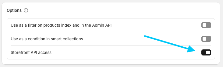 Storefront API access