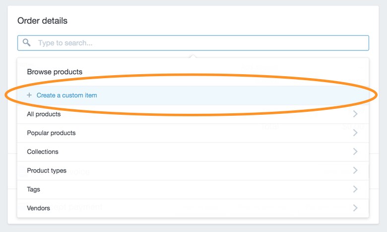 Shopify Create Custom Item