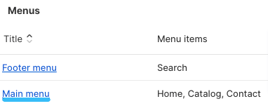 Add collection to main menu