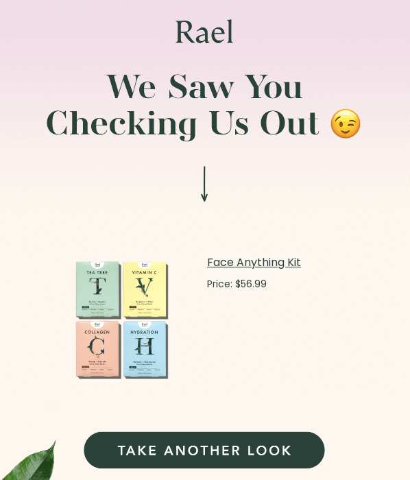 Abandoned cart email example