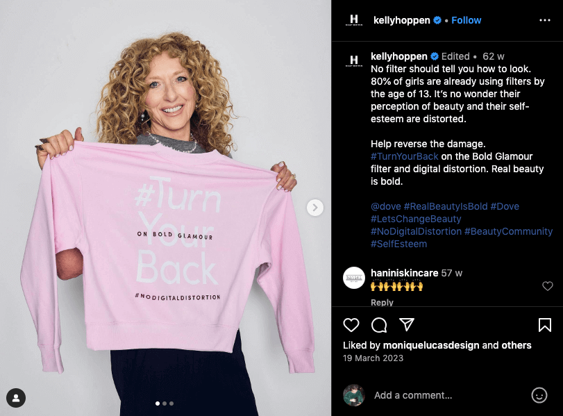 Influencer marketing example