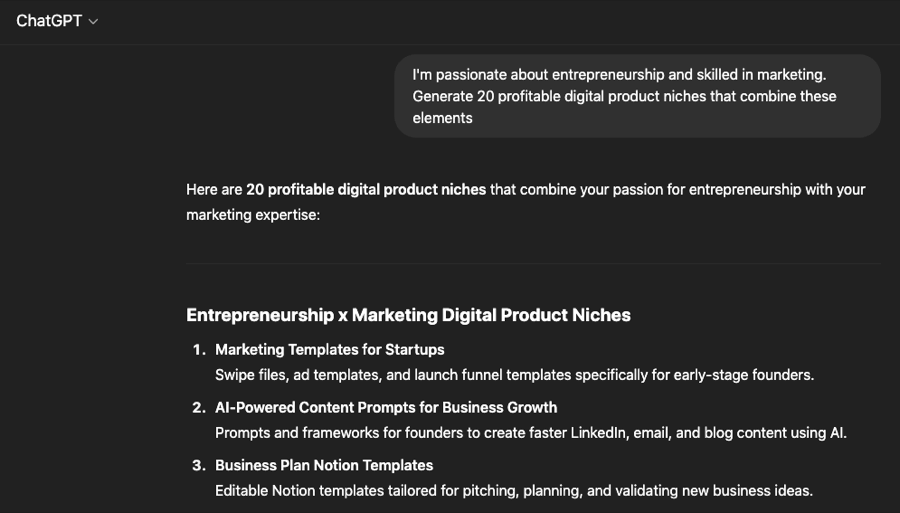 Use Chatgpt To Identify Digital Product Niche