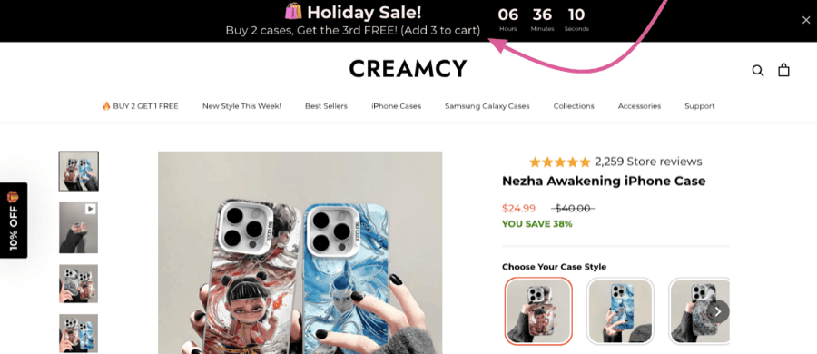 Buy X, get Y example