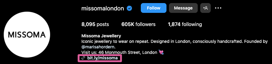 Missoma link in bio