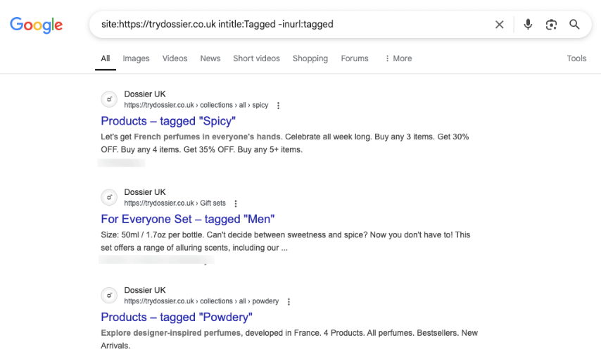 Shopify product tag SEO problem