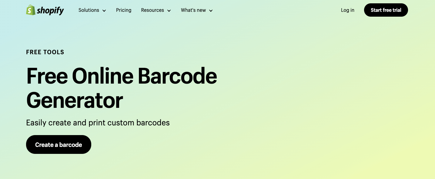 Shopify barcode generator