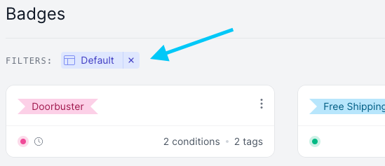 Flair badge layout filter