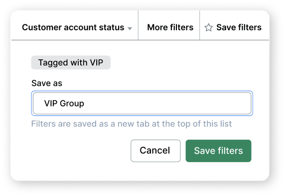 Shopify customer group